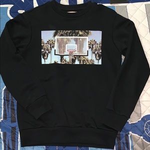 Authentic palm angels crew neck sweater SZ S | BLK